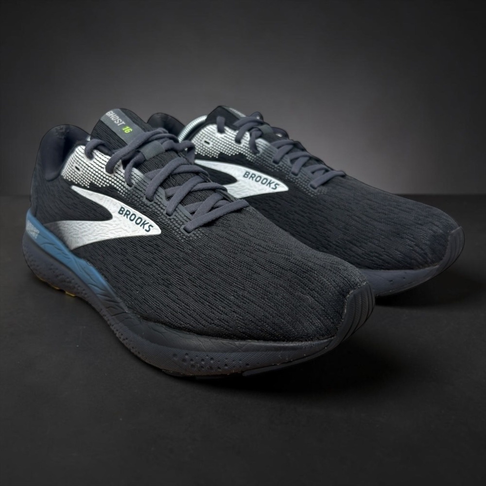 Brooks Ghost 16 Running Shoes Mens 11 Black Ebony Blue DNA LOFT v3 1104181D046